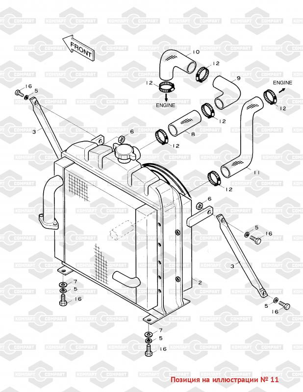 ШЛАНГ ВОДЯНОЙ 2185-1317 от DOOSAN — купить с доставкой по России